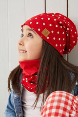 Red Polka Dot Baby Beanie Soft cotton - TryAladdin