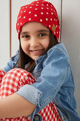 Red Polka Dot Baby Beanie Soft cotton - TryAladdin
