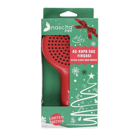 Red Retractable Hair Brush - Compact Styling Tool - TryAladdin