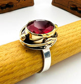 Red Ruby Stone Ladies Ring