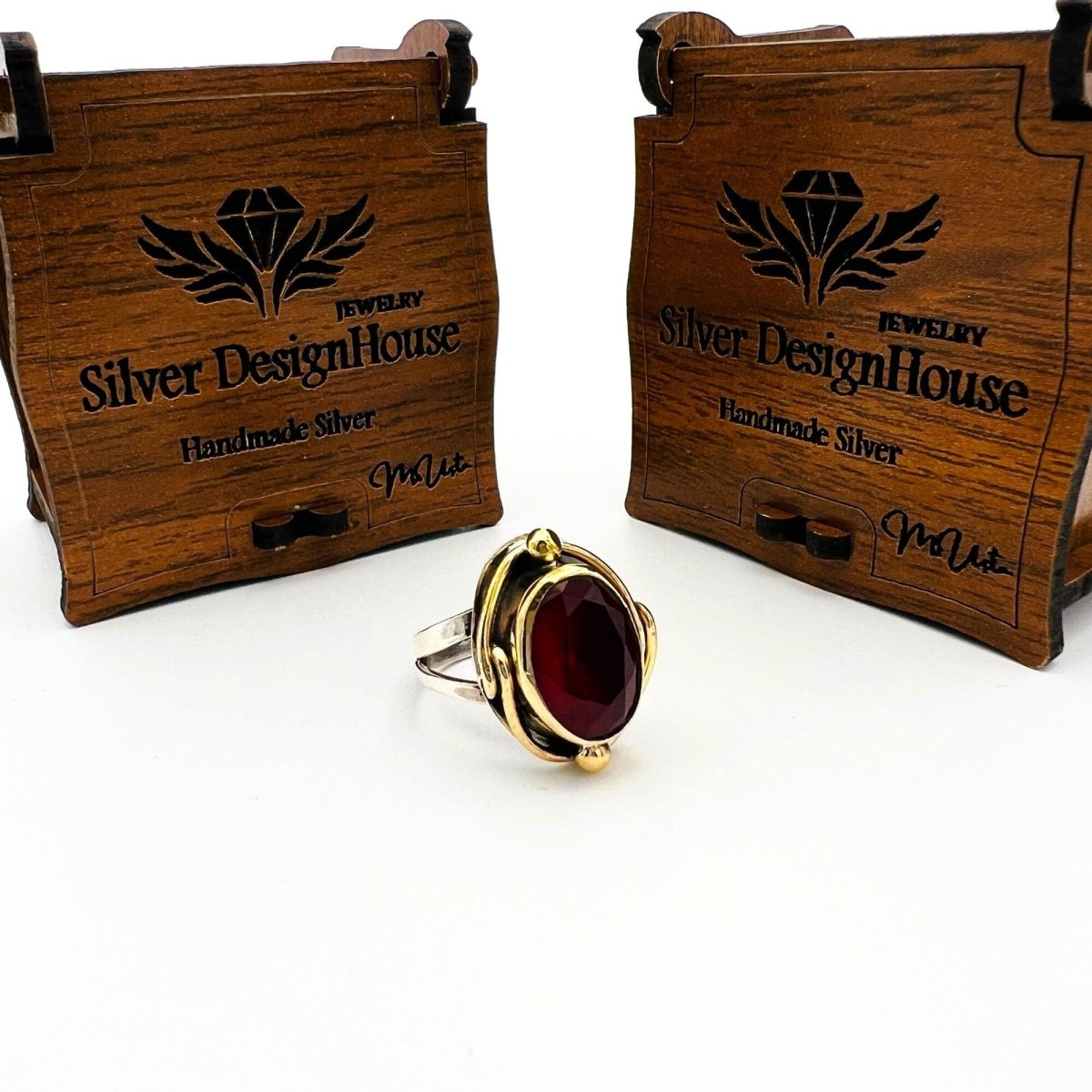 Red Ruby Stone Ladies Ring