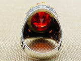 Red Ruby Stone Men's Ring - TryAladdin