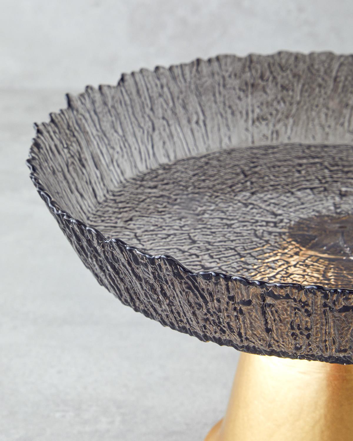 Premium Black Gold Glass Cake Dessert Display Stand