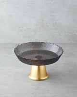 Premium Black Gold Glass Cake Dessert Display Stand