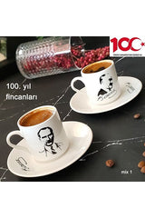 Regna Home Ataturk Legacy Turkish Coffee Cup & Saucer Set - 2 Piece - TryAladdin
