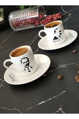 Regna Home Ataturk Legacy Turkish Coffee Cup & Saucer Set - 2 Piece - TryAladdin