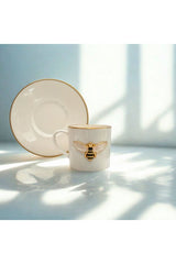 Regna Home Queen Bee Luxury Gilded Porcelain Turkish Coffee Set - 18 Piece - TryAladdin