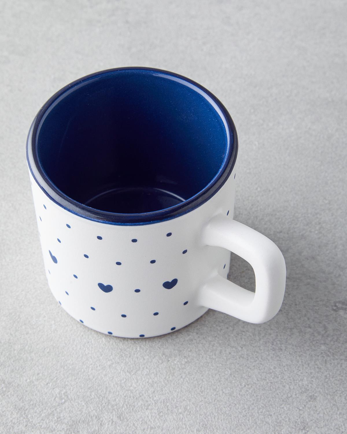 Premium Ceramic Coffee Cup Set Blue 2 Piece Cafe Essentials