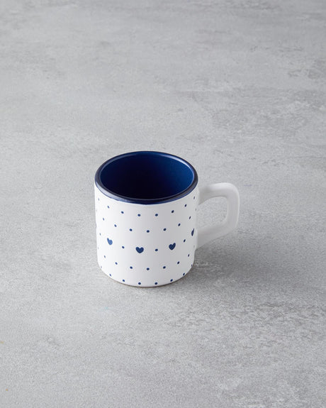 Premium Ceramic Coffee Cup Set Blue 2 Piece Cafe Essentials