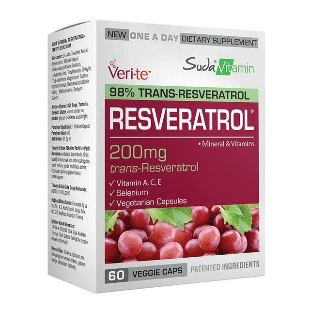 Resveratrol & Antioxidant Vitamins - Cellular Health Capsules - TryAladdin