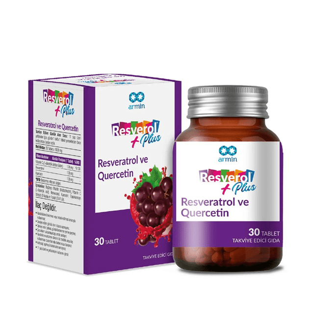 Resveratrol & Quercetin with Vitamin C - Antioxidant & Immune Support Tablets - TryAladdin