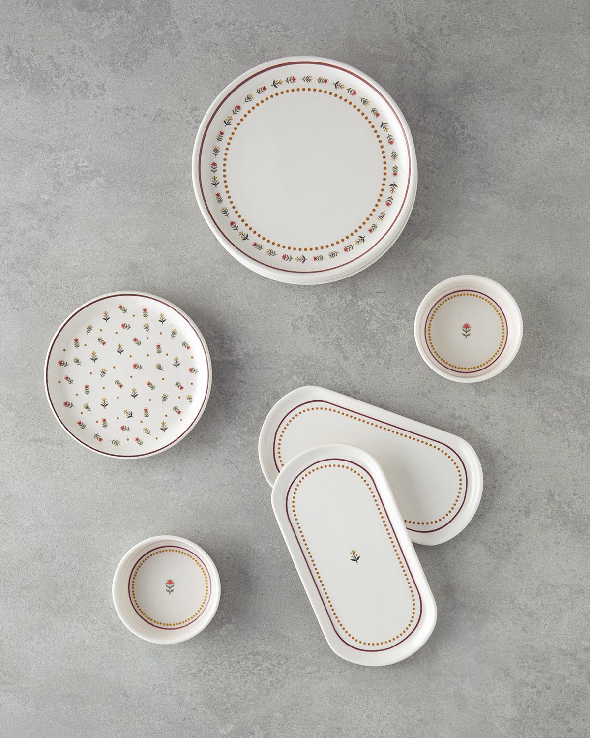 Professional Grade Retro Ceramic Breakfast Set 10 Piece 4 Person Colorful