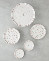 Retro Inspired Ceramic Dessert Dinnerware Set 13 Piece Professional Collection