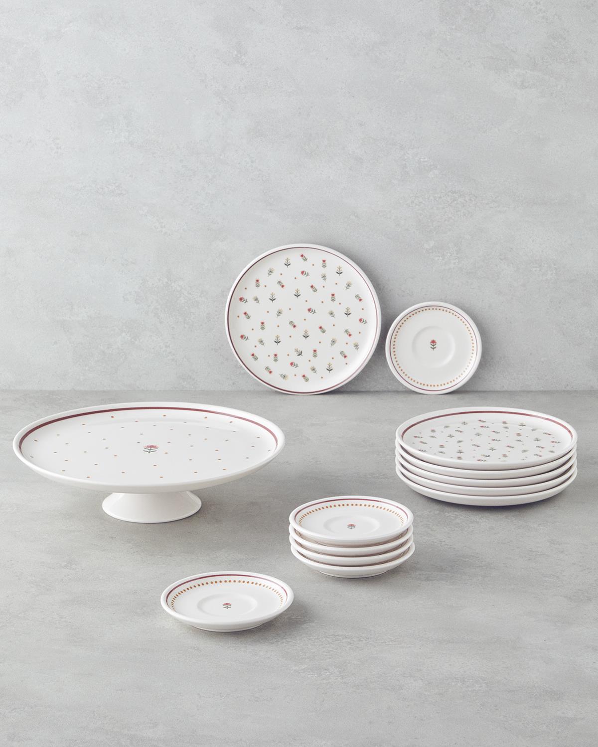 Retro-Inspired-Ceramic-Dessert-Dinnerware-Set-13-Piece-Professional-Collection