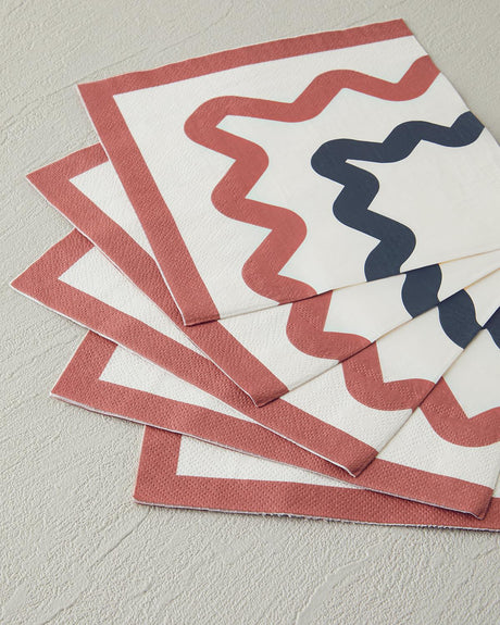 Decorative Retro Pink Paper Napkins - Bulk Event Supply