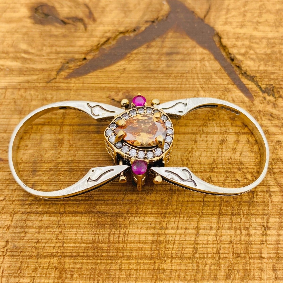 Reversible Amethyst and Citrine Ring