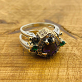 Reversible Amethyst and Citrine Ring