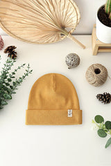 Ribbed Beanie Set Beige & Mustard 2 - Pack - TryAladdin