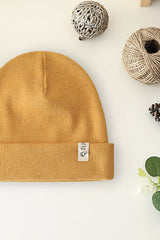 Ribbed Beanie Set Beige & Mustard 2 - Pack - TryAladdin