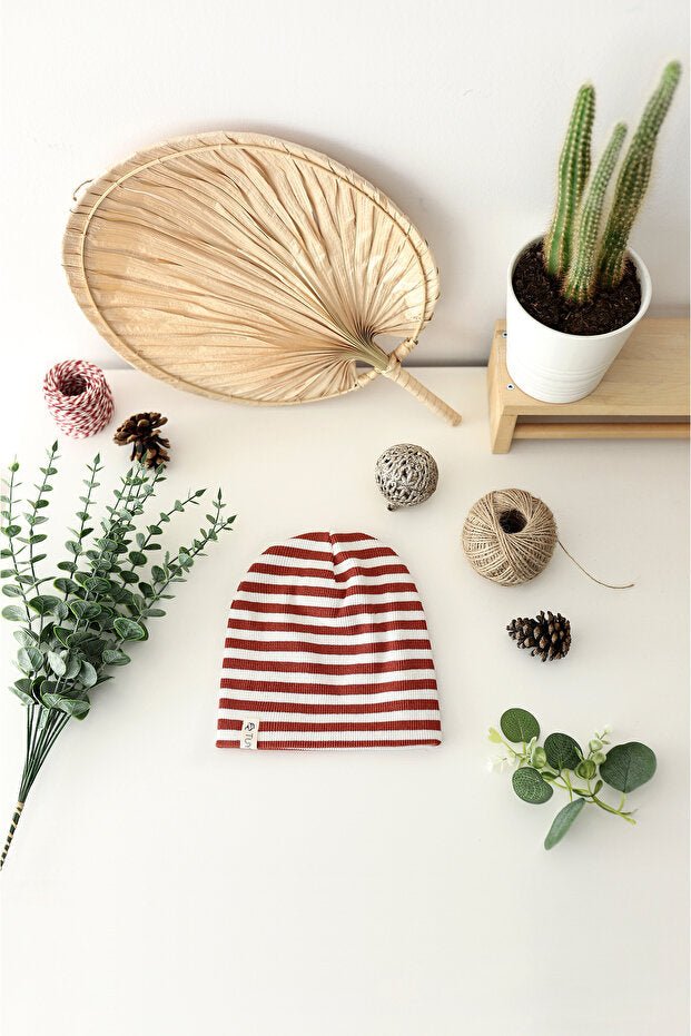 Ribbed Striped cotton Beanie - TryAladdin
