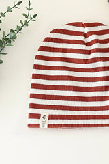 Ribbed Striped Cotton Beanie - TryAladdin