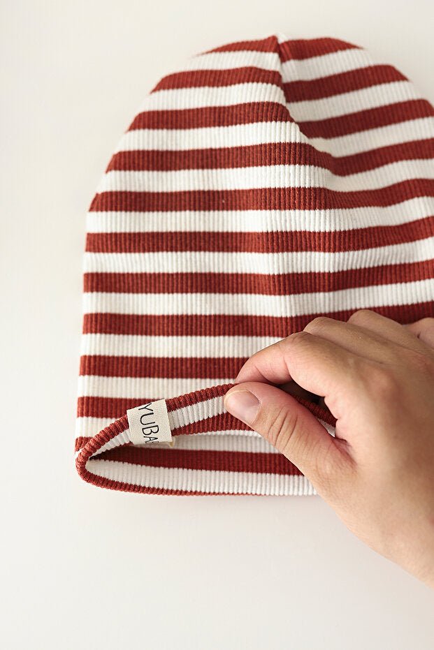 Ribbed Striped Cotton Beanie - TryAladdin