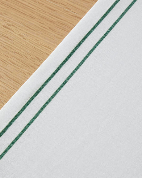 Premium-Polyester-Decorative-Table-Runner-Green-White