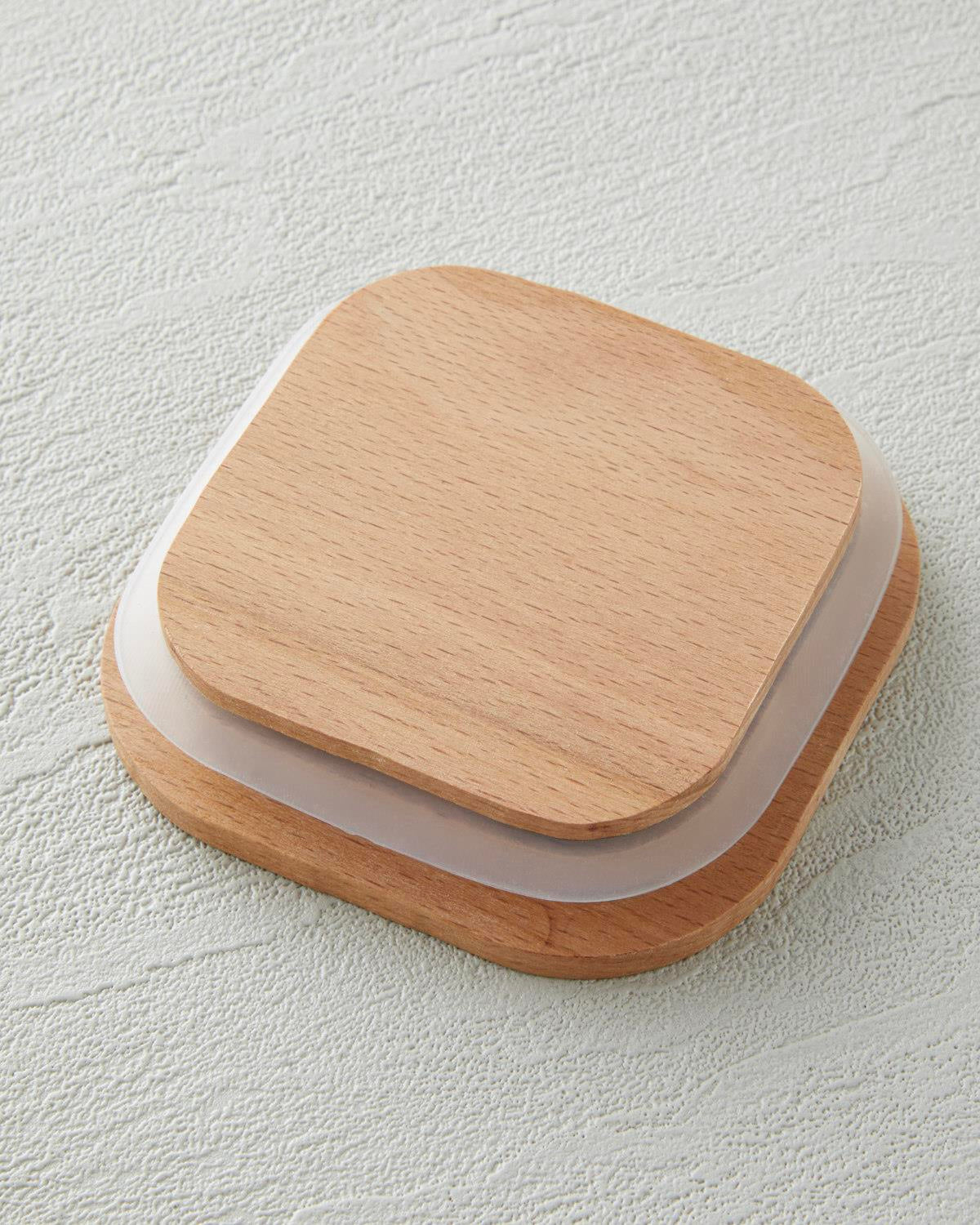 Professional Glass Wood Lidded 4 Compartment Breakfast Server