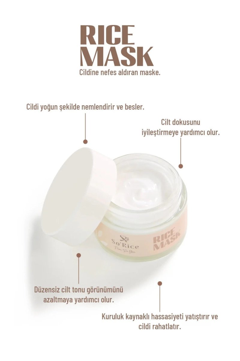 Rice Extract Face Mask - Brightening & Purifying Spreadable Mask - TryAladdin