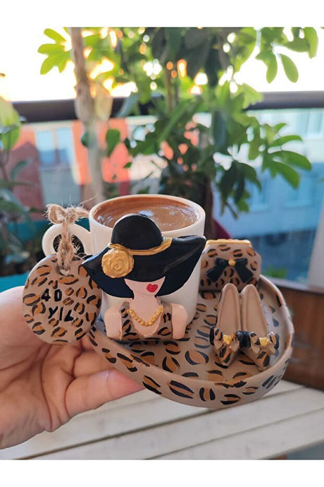 Rivelcandle Designer Leopard Print Female Figure Single Serve Cup Set - TryAladdin