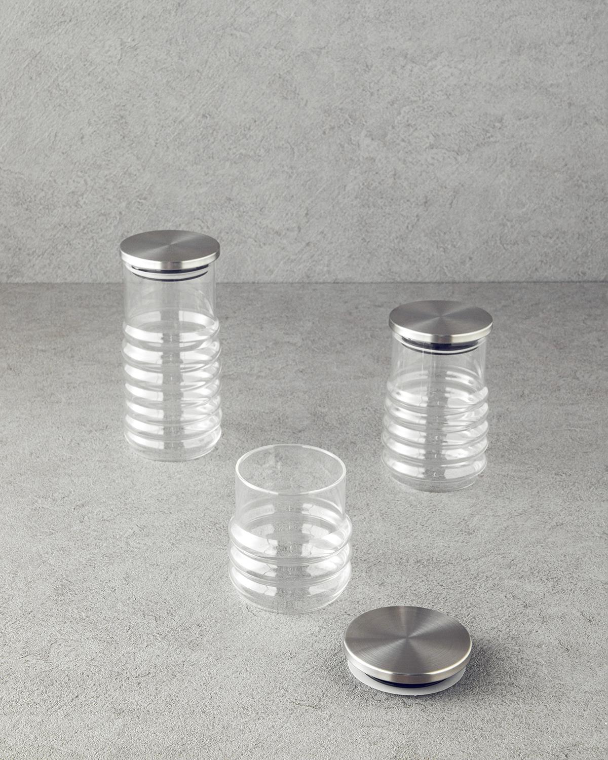 Professional Grade Borosilicate Glass Jar   Transparent Multi Purpose Storage