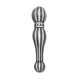 Sterling Silver Tesbih Imame - Elegant Ornate Striped Design