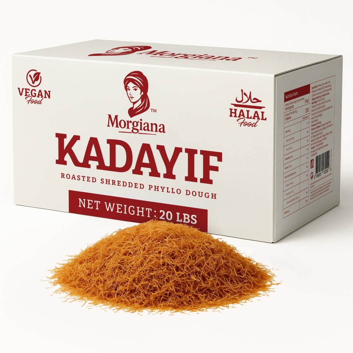アオイクラフト　ブディ Roasted Kataifi/Kadayif - Bulk Shredded Phyllo Dough 20lb - TryAladdin