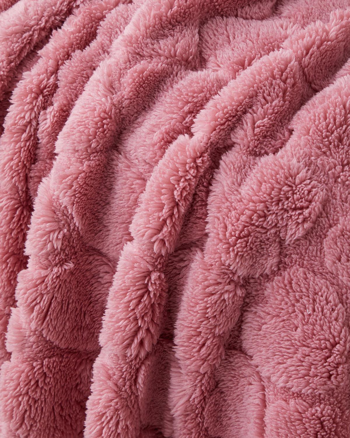 Wholesale Luxury Jacquard Wellsoft TV Blanket - Rose Pink – Aladdin