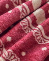 Professional-Grade Acrylic Plush Throw Blanket - Cherry Red
