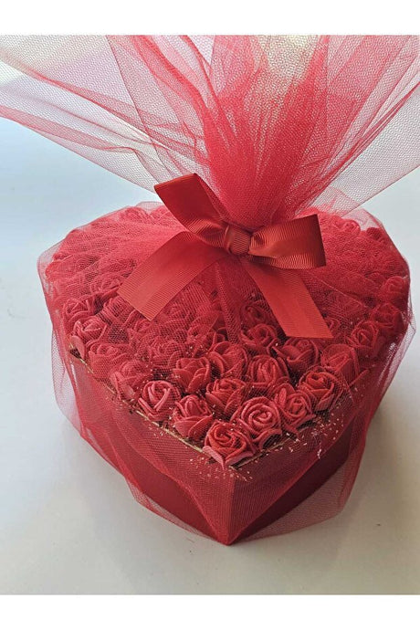 Romantic Red Heart Gift Box with Plush Bear, Snow Globe & Necklace - TryAladdin