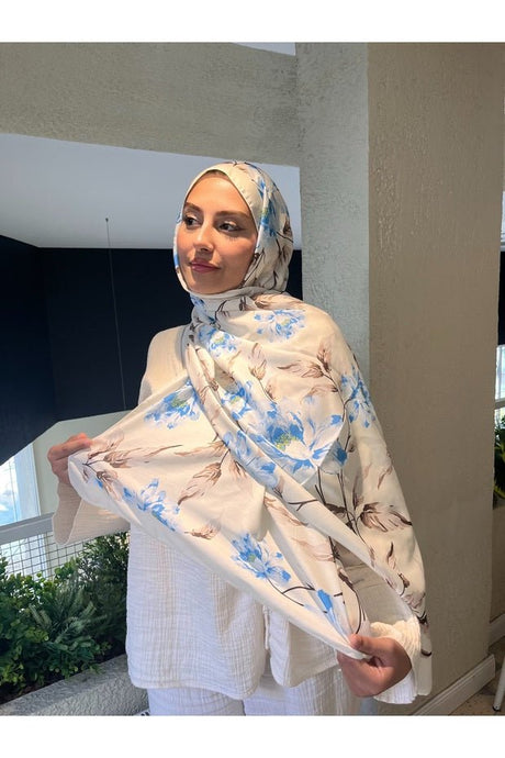 Romantic Series Retro Floral Soft Cotton Shawl - TryAladdin