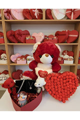 Romantic Valentine's Gift Set - Teddy Bear, Jewelry & Snow Globe - TryAladdin