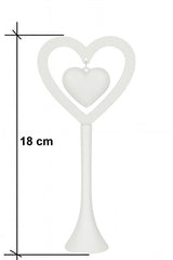 Romantic White Heart Table Decor - Set of 2 - TryAladdin