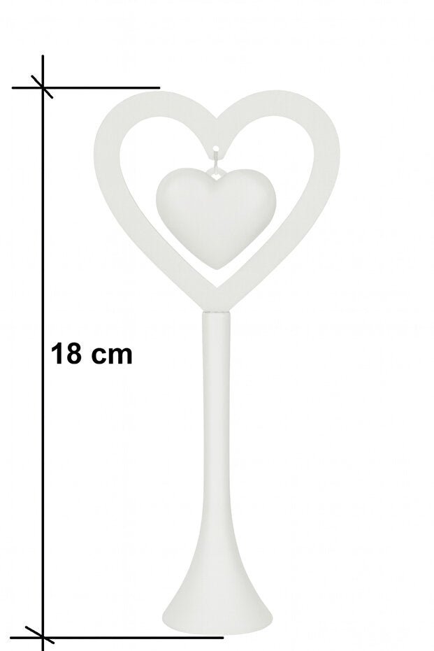 Romantic White Heart Table Decor - Set of 2 - TryAladdin