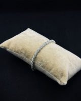 925 Sterling Silver Rope Bracelet - Handwoven Design