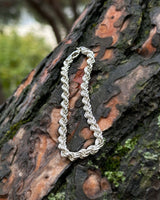 925 Sterling Silver Rope Bracelet - Handwoven Design
