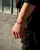 925 Sterling Silver Rope Bracelet - Handwoven Design