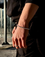 925 Sterling Silver Rope Bracelet - Handwoven Design