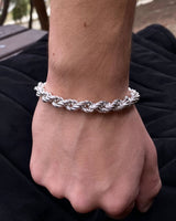 925 Sterling Silver Rope Chain Bracelet - Handcrafted