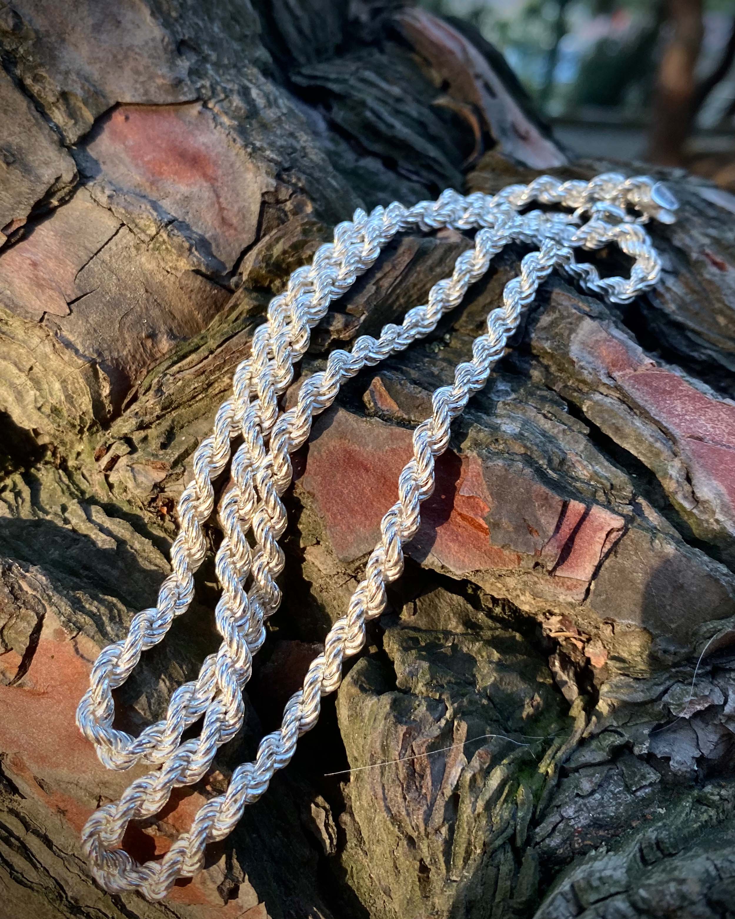 925 Sterlingsølv Reb Kæde Halskæde - Håndlavet & Unisex