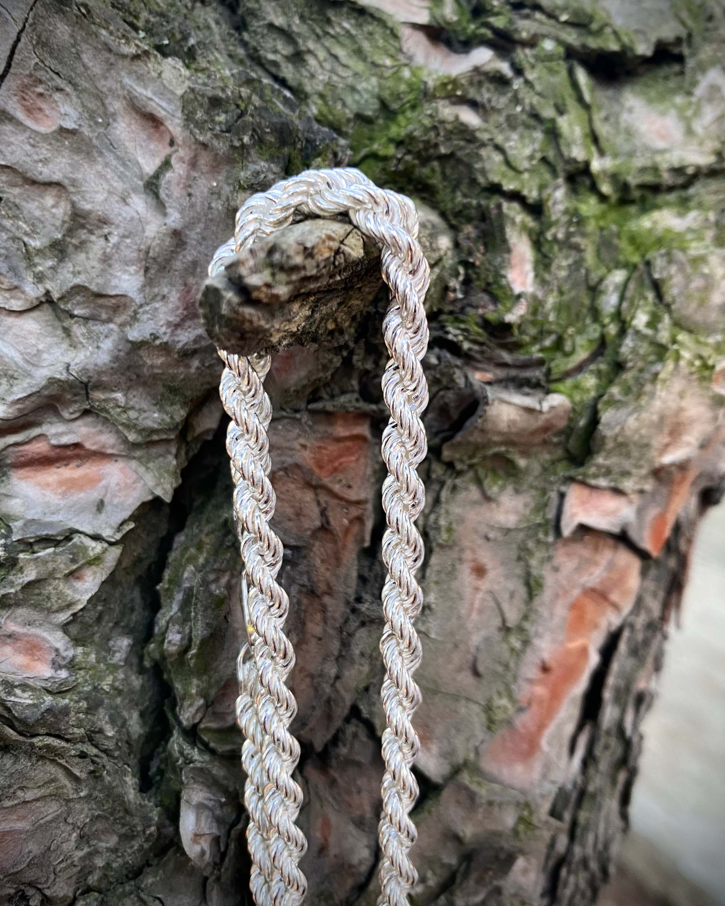 925 Sterlingsølv Reb Kæde Halskæde - Håndlavet & Unisex