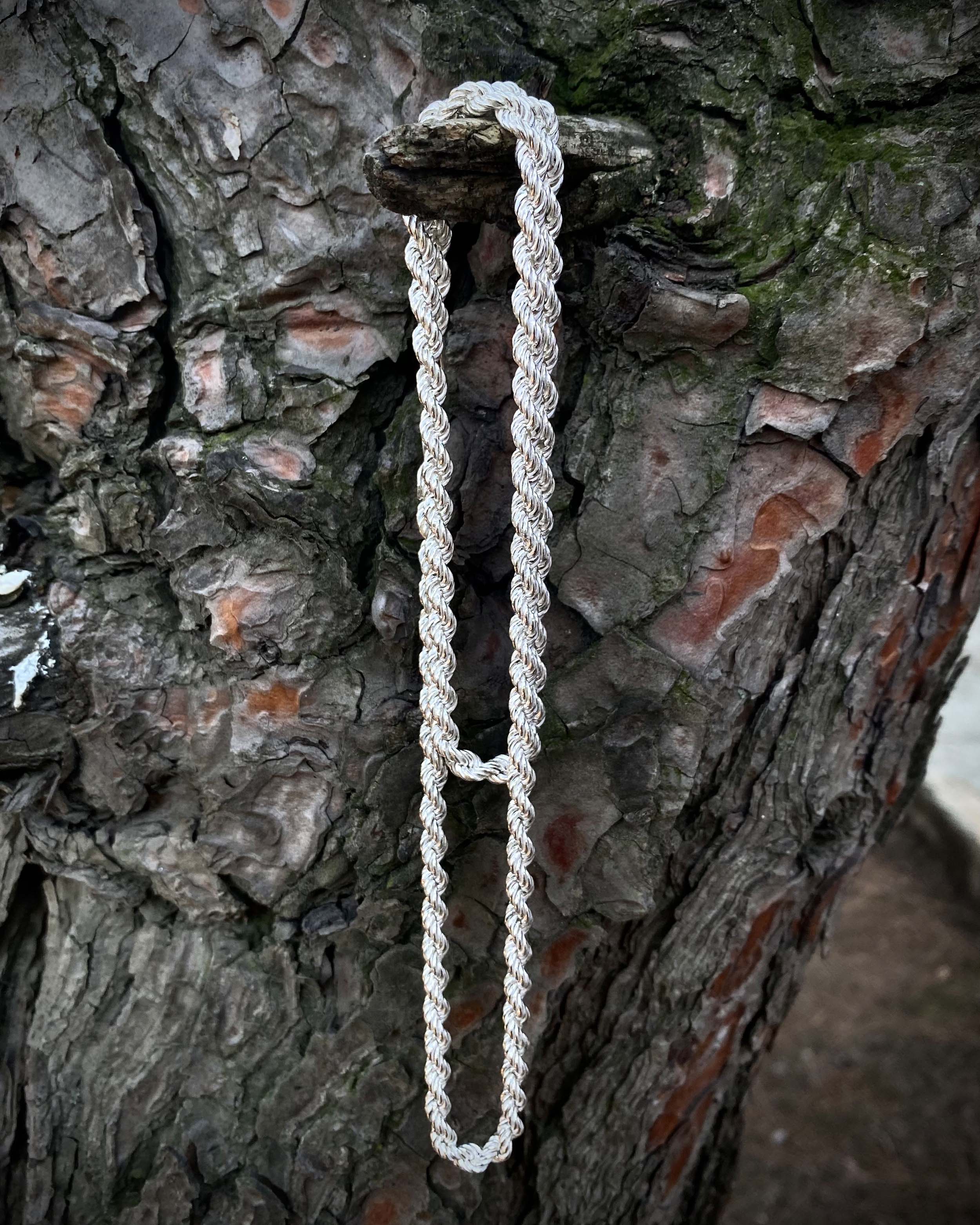 925 Sterlingsølv Reb Kæde Halskæde - Håndlavet & Unisex