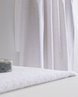 Rosabelle Cotton Bath Towel - Soft, Absorbent - White & Blue - TryAladdin