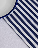 Rosane Elegant Table Runner - White & Navy Blue - TryAladdin